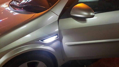 3 in 1 Car Side Decorative Fender LED DRL with Turn Signal & Door Shadow Light (ABS Plastic, Installation Required) (Set of 2)