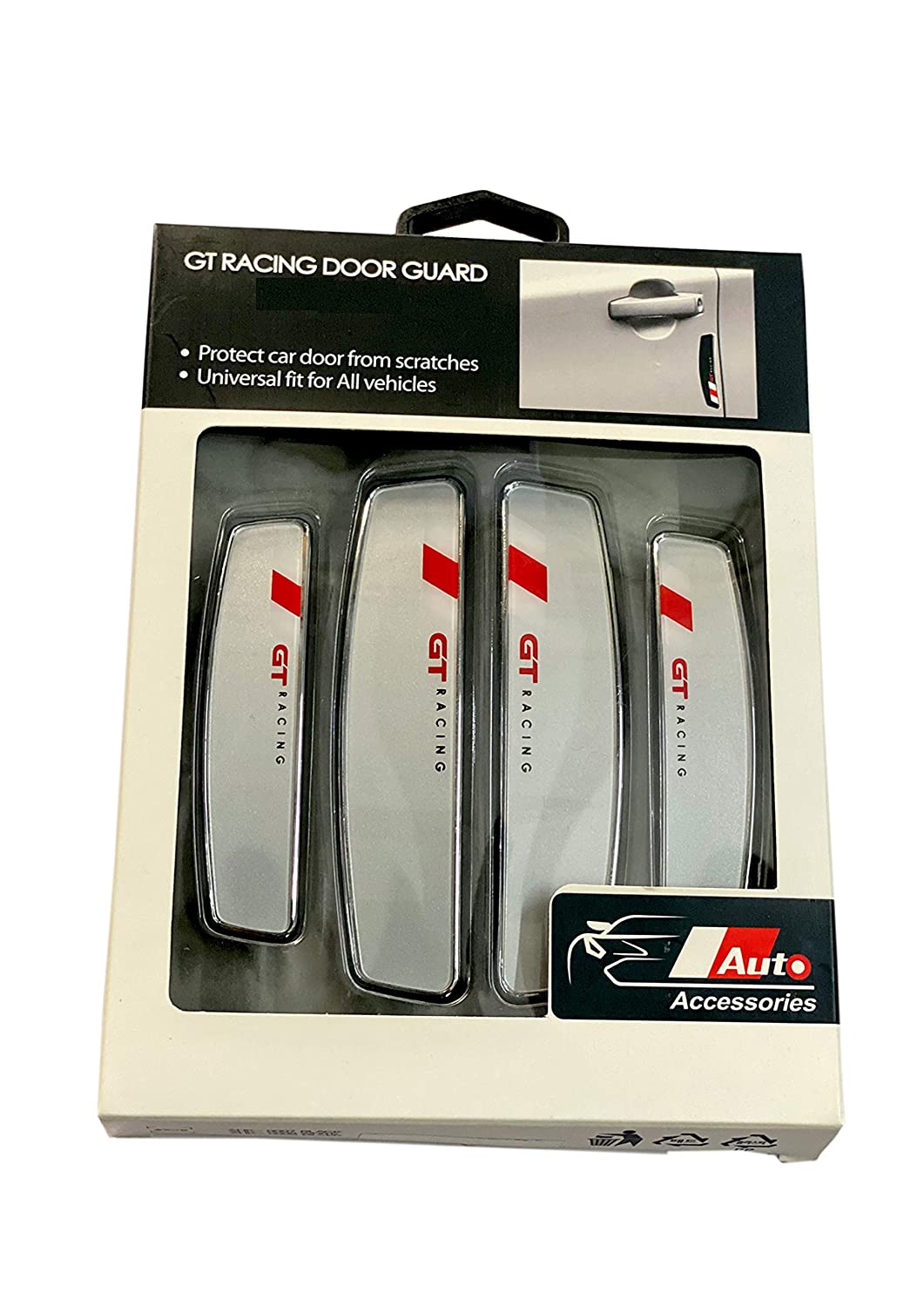 Car Oxygen - Universal  GT Rcing Door Guard Edge Scratch Protector Exterior Accessories 4 pcs