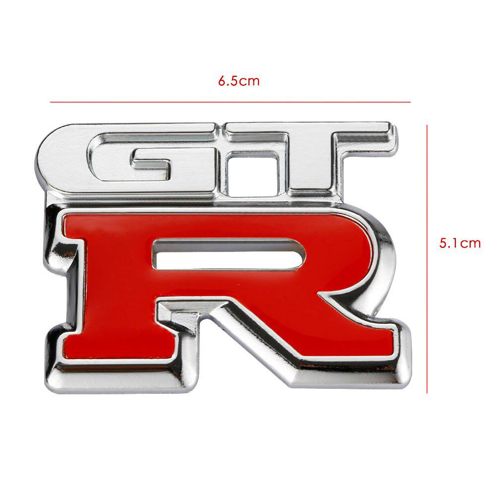 1 Pcs 3D Metal Chrome Car Sticker GTR Stylized Logo Badge Applique Car Decoration Body Sticker