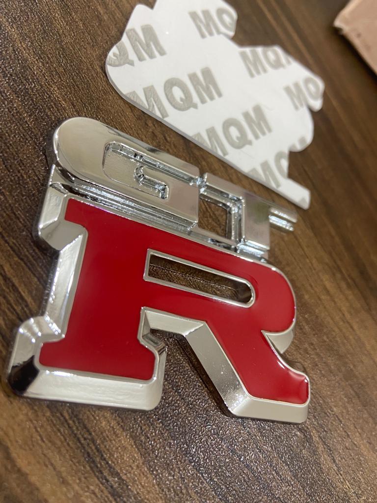 1 Pcs 3D Metal Chrome Car Sticker GTR Stylized Logo Badge Applique Car Decoration Body Sticker