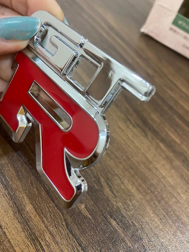 1 Pcs 3D Metal Chrome Car Sticker GTR Stylized Logo Badge Applique Car Decoration Body Sticker