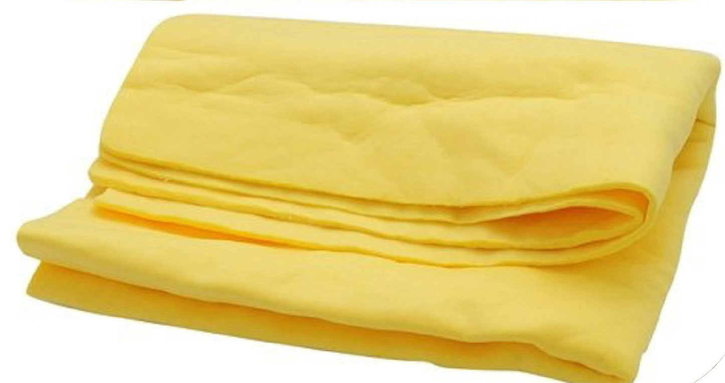 CarOxygen Synthetic Chamois Cloth Super Absorption Drying Towel for Cars for Dry & Wet Cleaning ( Yellow, 66 X 43 cm).