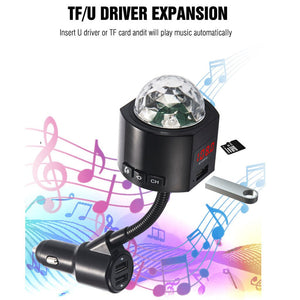Disco light BT Car Kit With MP3 Player 3USB Interface Hands-Free Receiver for iPhone for psp for Samsung for HUAWEI for 2019