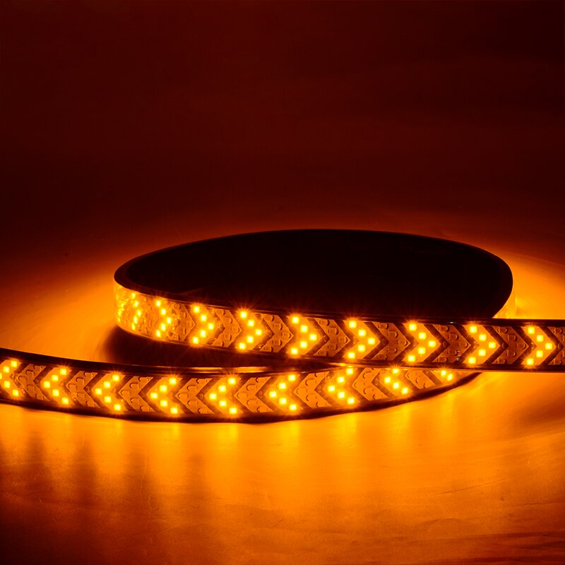 1pc 100cm/40inch Car Red LED Tail Light Strip For Pickup Trailer LED Bar Drving Braking Yellow Flowing Watch Turn Signal Lamp