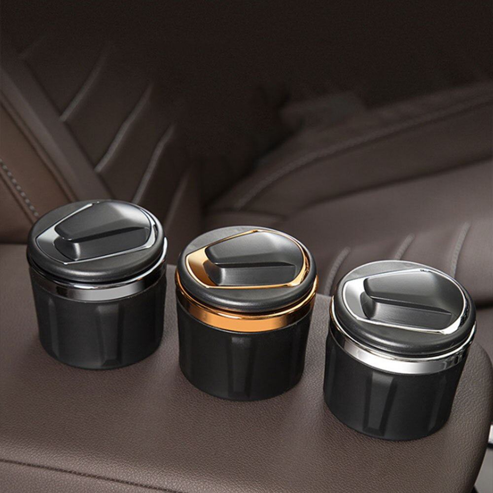 CarOxygen Car Ashtray with LED Exclusively for BMW 1/3/5 Series and X1/X3/X4/X5/X6 (Gold-Black)