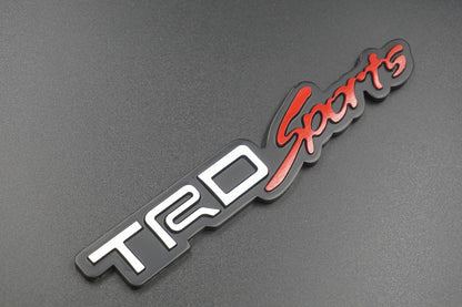 TRD SPORTS WHITE RED+BLACK METAL PERFORMANCE EMBLEM STICKER 3D CAR HOLD VEHICLE-GRILL BADGE LOGO STICKER