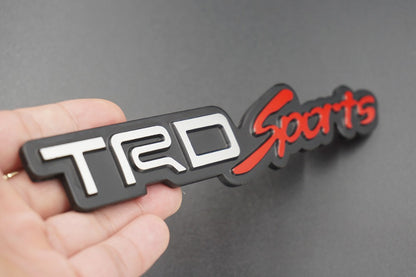 TRD SPORTS WHITE RED+BLACK METAL PERFORMANCE EMBLEM STICKER 3D CAR HOLD VEHICLE-GRILL BADGE LOGO STICKER