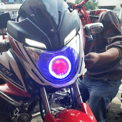 Bluetooth Wireless Remote Control 30-SMD RGB LED Demon Eye Halo Ring Kit for Car Auto Motorcycle Headlight Projectors or 2.5" 2.8" 3.0" Retrofit Projector Lens