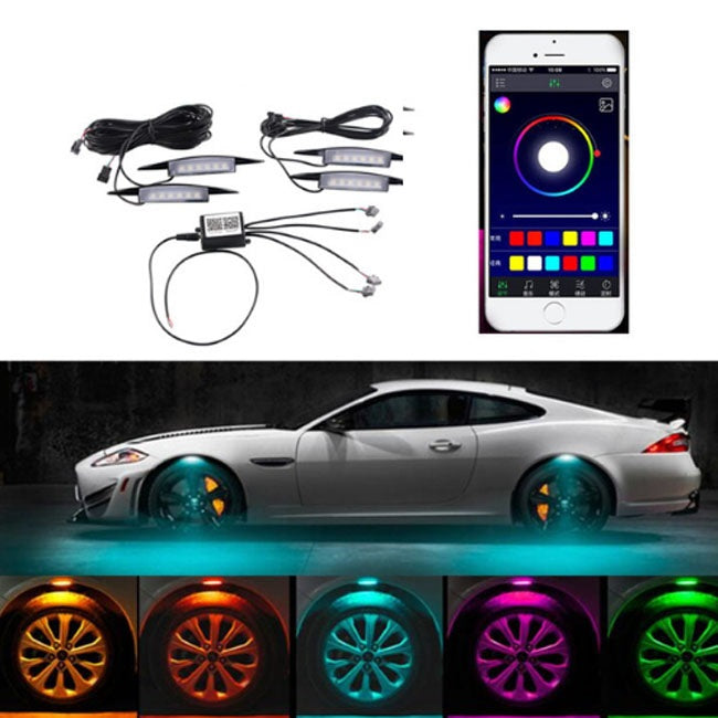 Car Oxygen -Titre Atmosphere Lamps LED Decoration Lights APP control Car Wheel Eyebrow Lamp