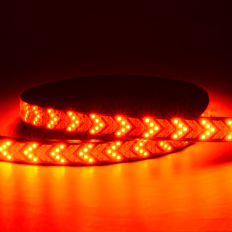 1pc 100cm/40inch Car Red LED Tail Light Strip For Pickup Trailer LED Bar Drving Braking Yellow Flowing Watch Turn Signal Lamp