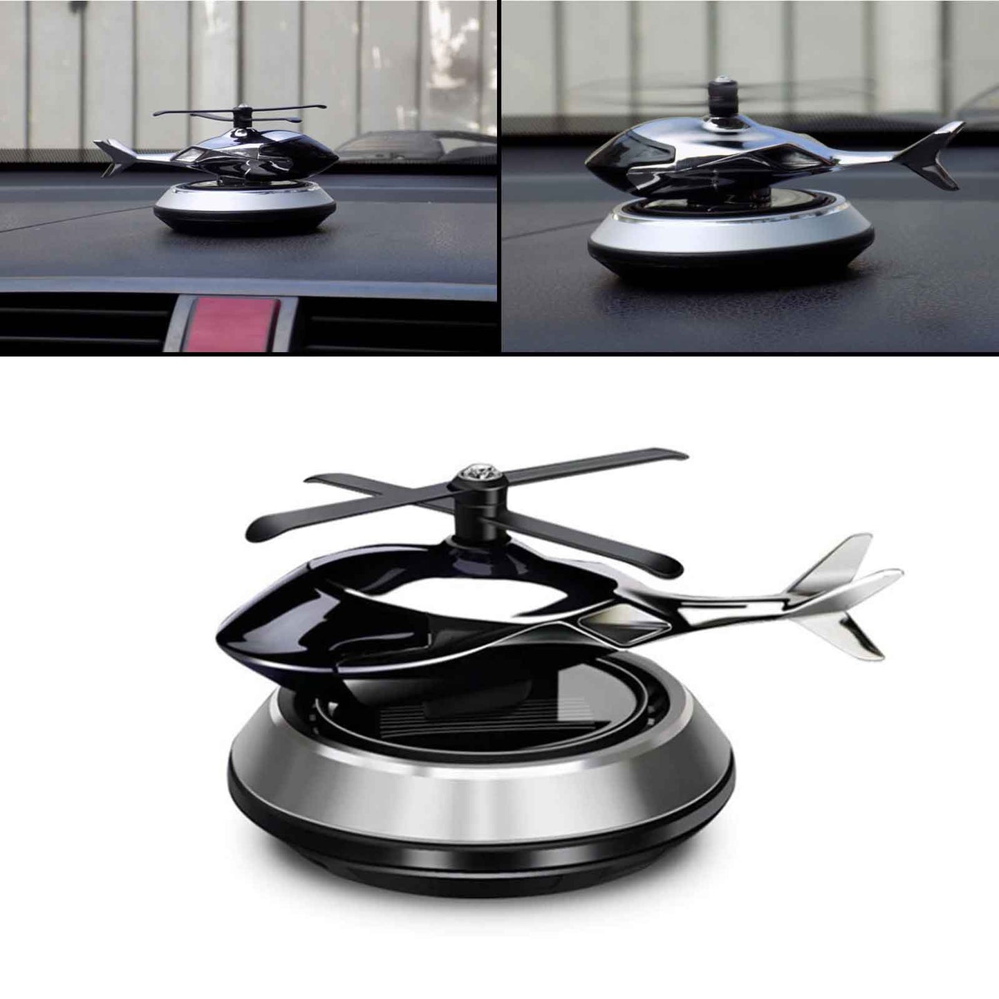 Solar Helicopter Car Dashboard Perfume – Fragrance  Car Air Freshener