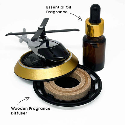 Solar Helicopter Car Dashboard Perfume â€“ Fragrance  Car Air Freshener