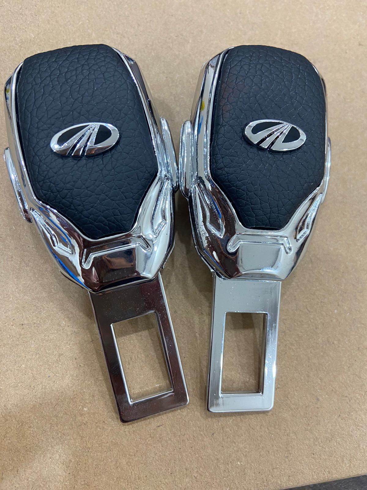 2in1 Seat Belt Alarm Stopper Buckle & Holder With Logo (Pack of 2 )