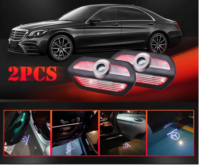 Mercedes benz door emblem light online