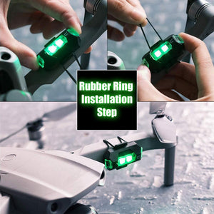 LED Aircraft Strobe warning Accessories Lights 3 Colors Exterior Lights Kit For Auto Motorbike, Drone, Bicycle USB Rechargeable Battery