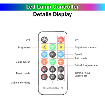 Car Led Lights Exterior Car Hood Light Strip 46 inch (1.8M) Multicolors 12V 108 LEDs Daytime Running Light for SUV, Truck, APP & Remote Control Car Engine Cover Decoration Headlight 1Pcs