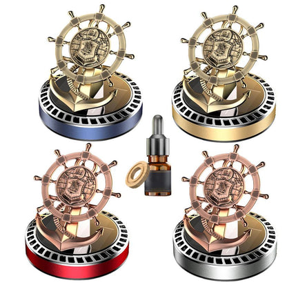 Solar Air Freshener Car | Rudder Car Diffusers For Essential Oils | Creative Helmsman Aromatherapy Diffuser Solar Energy Auto Rotating Car Air Freshener Car Perfume