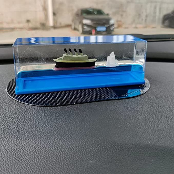 Car Interior Dashboard Decoration Floating Water Cruiser Ship Iceberg Ornament Car Interior Decoration