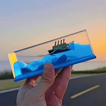 Car Interior Dashboard Decoration Floating Water Cruiser Ship Iceberg Ornament Car Interior Decoration
