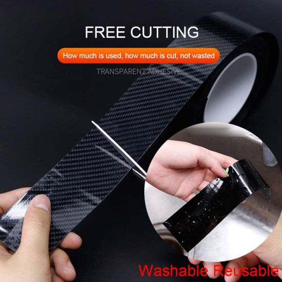 5m 3D Carbon Fiber Car Stickers Door Sill Scuff Anti Scratch Tape Protection Film Matte Carbon Fiber Tape