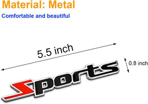 3D Sports Car Grille Badge Emblem Front Grilles Metal Sticker Decals for Cars Truck Universal