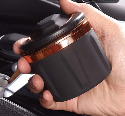 CarOxygen Car Ashtray with LED Exclusively for BMW 1/3/5 Series and X1/X3/X4/X5/X6 (Gold-Black)