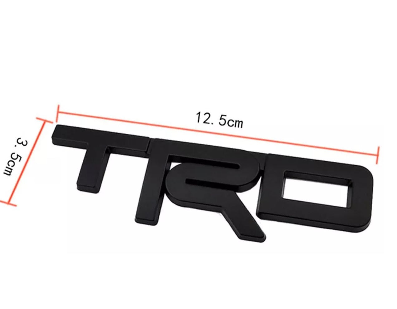 CarOxygen 3D Metal TRD Emblem Logo Badge Side Sticker/Sports Decorative Vehicle Sticker (Black)