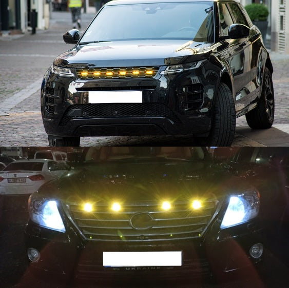 6Pcs 12 LED Amber/Yellow Front Grille Lighting Kit Universal For Truck SUV Raptor Style