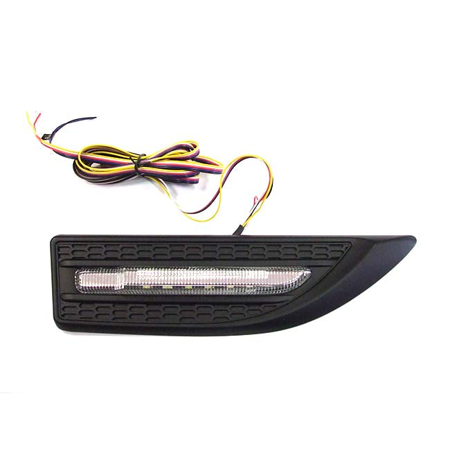 3 in 1 Car Side Decorative Fender LED DRL with Turn Signal & Door Shadow Light (ABS Plastic, Installation Required) (Set of 2)