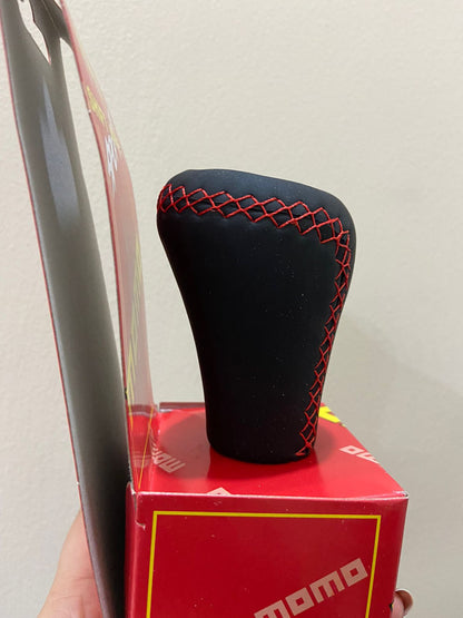 CarOxygen - Gear Shift Knob Red Universal Car Gear Knob Shifter PU 6 Speed with 3 Adapters Manual Shift Stick