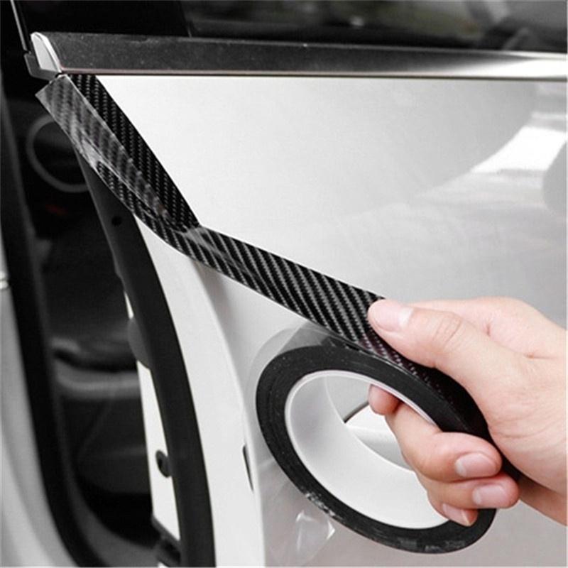 5m 3D Carbon Fiber Car Stickers Door Sill Scuff Anti Scratch Tape Protection Film Matte Carbon Fiber Tape