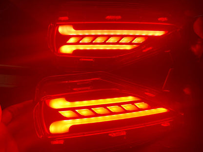 Rear Car Oxygen -Bumper Led Reflector Drl Back Light for Toyota Fortuner 2012-2015 Models (Red) Set of 2