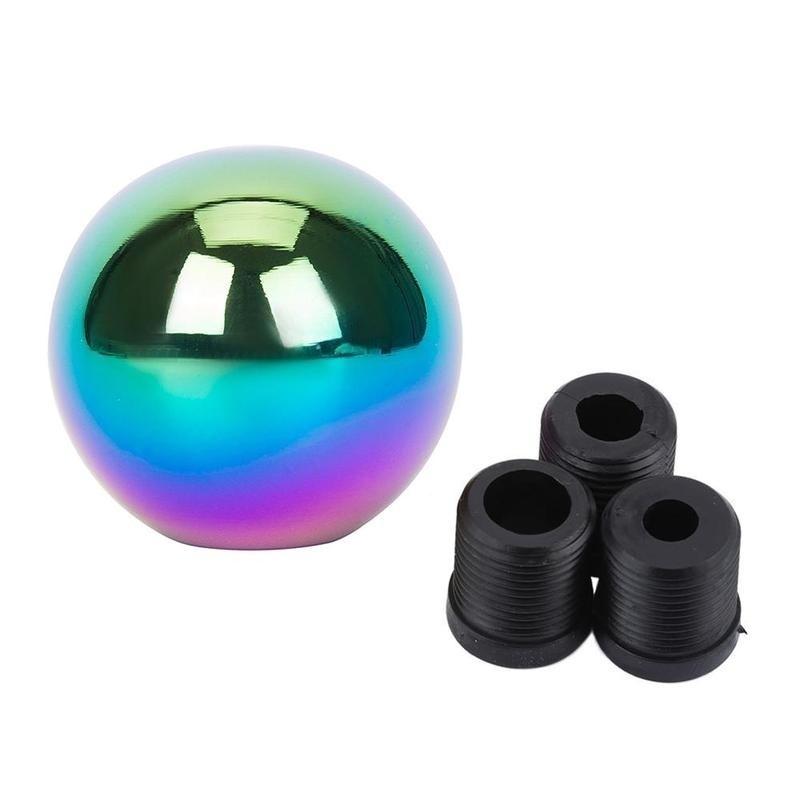 Neo Chrome Round Shift Knob For Both Manual or Automatic, For Honda Acura Mazda Mitsubishi Nissan In