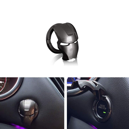 CarOxygen - IronMan Decorative Auto Accessories Car Engine Start Stop Button Cover Push Button Sticky Cover Car Interior
