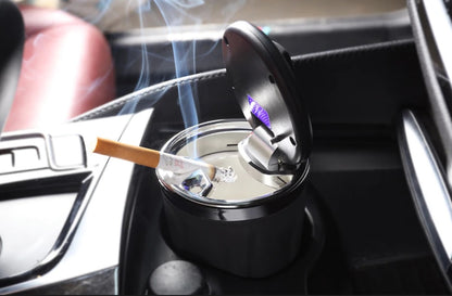 CarOxygen Car Ashtray with LED Exclusively for BMW 1/3/5 Series and X1/X3/X4/X5/X6 (Gold-Black)