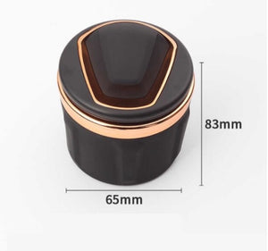 CarOxygen Car Ashtray with LED Exclusively for BMW 1/3/5 Series and X1/X3/X4/X5/X6 (Gold-Black)