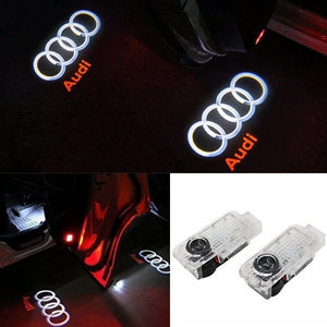 2pcs Led Light Door Projector Welcome Logo Kit For Audi S4 S6 R8 S5 A4 A5 A6 Q7