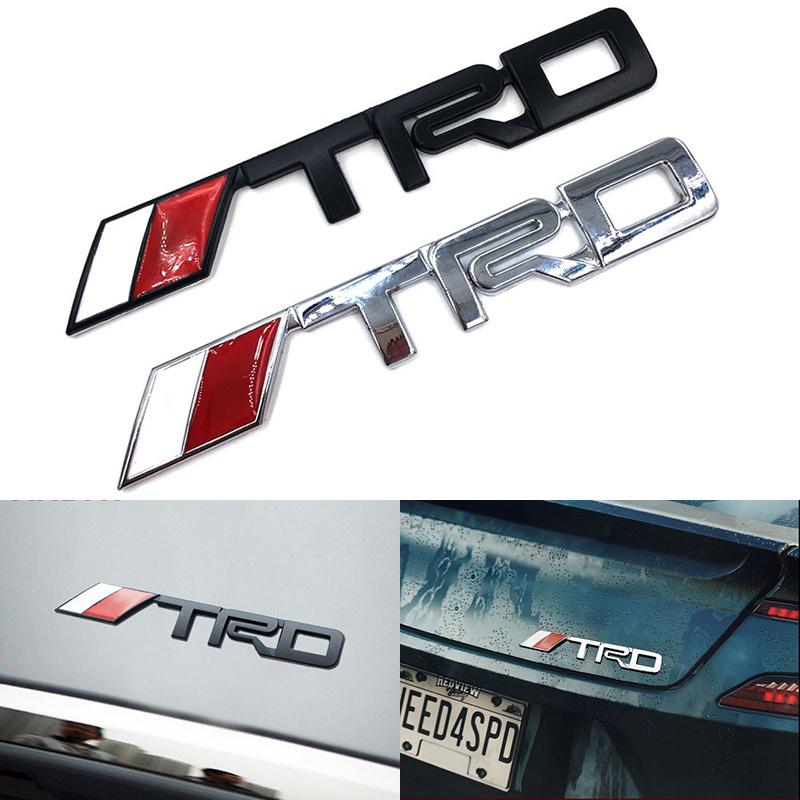 TRD Emblem Sticker for All Cars, Metal (Black)