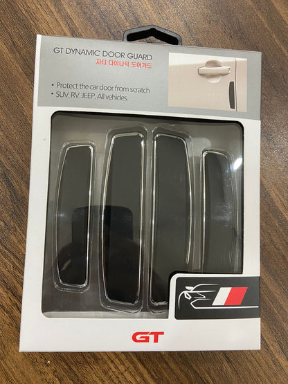CarOxygen - Universal Chrome GT Door Guard Edge Scratch Protector Exterior Accessories 4 Pcs