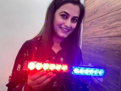 Federal Signal 12v 6 Led car Blinker Light Red/Blue/White