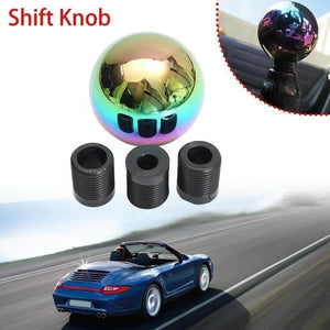Neo Chrome Round Shift Knob For Both Manual or Automatic, For Honda Acura Mazda Mitsubishi Nissan In