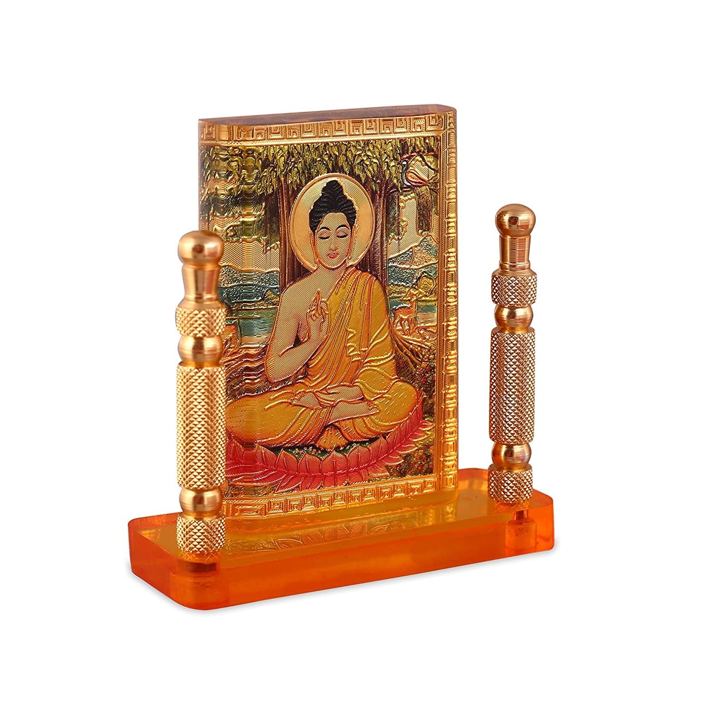 Durga Mata Idol for Car Dashboard (Standard, Multicolor, 8 cm x 7 cm x 3 cm)