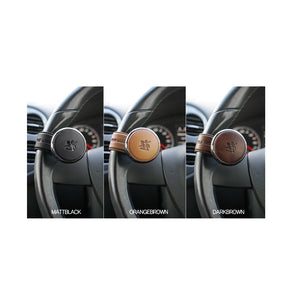Car Oxygen -BlackSuit Leather Power Handle Knob Handle Steering Wheel knob