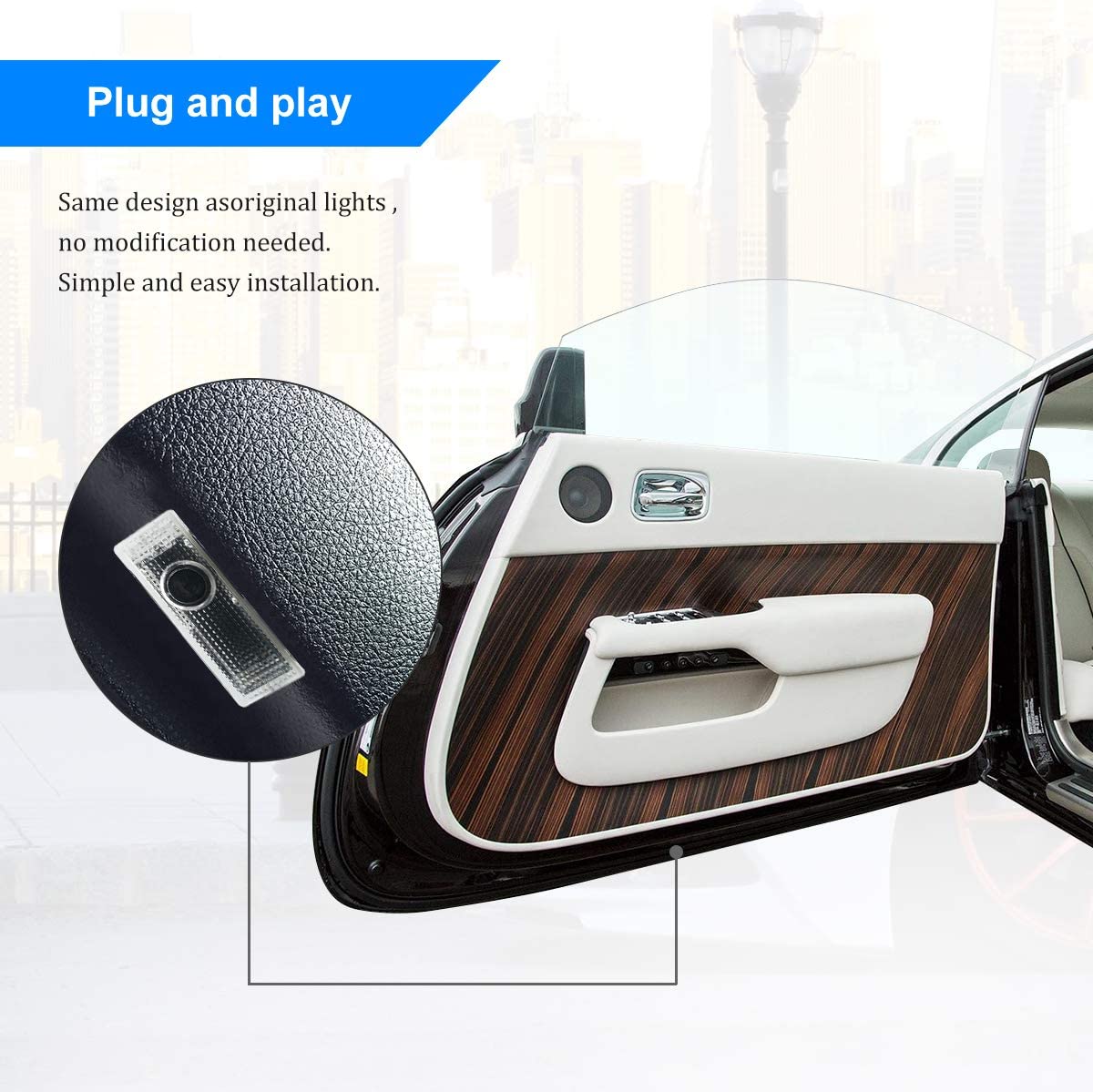 Car LED Door BMW Welcome Logo Projector Ghost Shadow Light for X1, X3, X5, X6 Class, 7 Series, 3 Series GT, 6 Series Interior Accessories