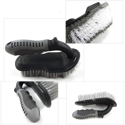 CarOxygen - Brush Tire Cleaning Brush for Car Wheel Hub, Tire Rim Scrub, Car Truck Motorcycle Bike Washing Cleaning Tool (Set of 2 Pcs)