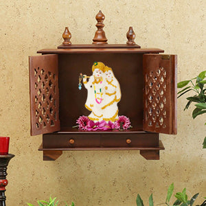 Radha Krishna Statue With Antique Golden Lining For Car Dashboard Or temple
