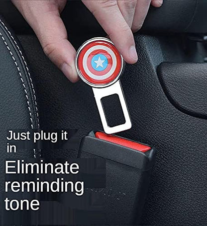 CarOxygen Aluminum Alloy Seat Belt Buckle Clip and Extender Insert for All Cars, Universal Fit, Pack of 2