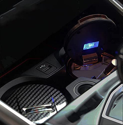 Portable Car Ashtray Applicable for BMW New 3 Series G20 2019-2021, Waterproof Flame Retardant Car Led Light Cigarette Ashtray