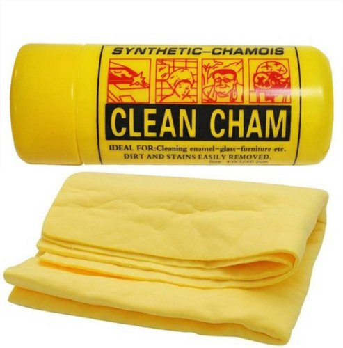 CarOxygen Synthetic Chamois Cloth Super Absorption Drying Towel for Cars for Dry & Wet Cleaning ( Yellow, 66 X 43 cm).