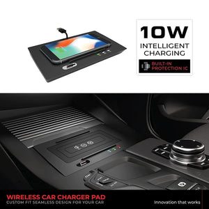 Wireless Charger 10W Fast Charging Pad Compatible with Hyundai Creta 2020/Alcazar Onwards(Only for Creta 2020 2021 2022) (Black)